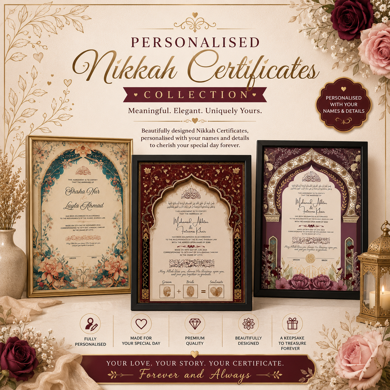 Personalised-Nikkah-Certificate Decor By Choice